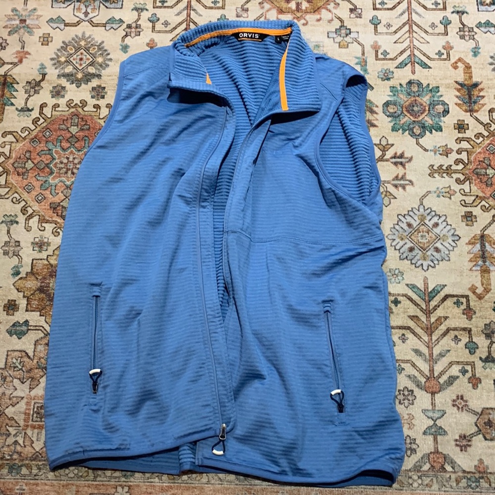 Orvis blue vest